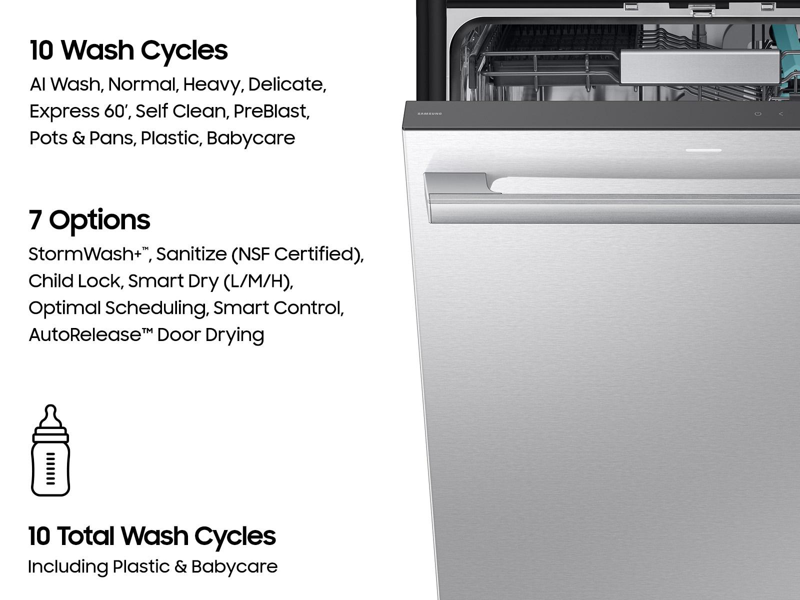 Samsung DW90H89TETR Bespoke Ai Smart Dishwasher Ai Wash & 3Rd Rack Washing System Autorelease™ Door 38Dba