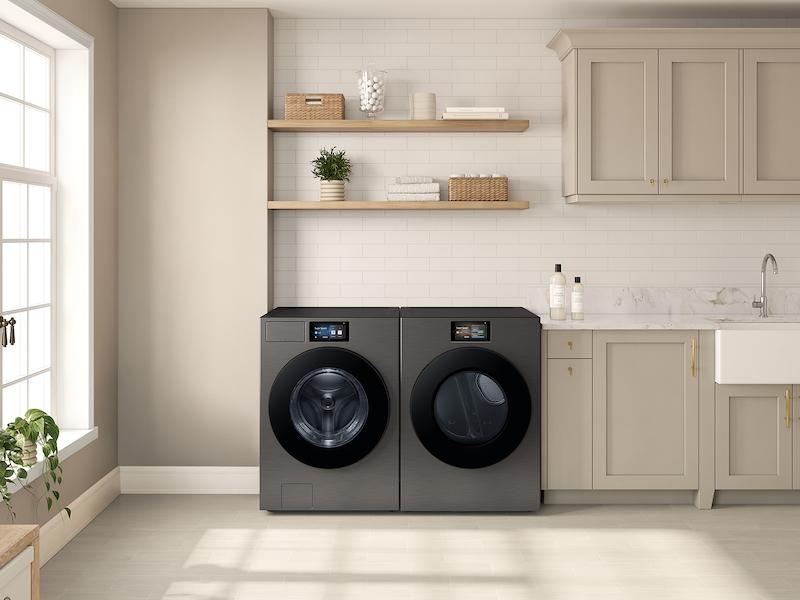 Samsung DV90F53AES 7.6 Cu. Ft. Bespoke Ai Ultra Capacity Front Load Electric Dryer With Ai Home And Ai Optidry+ In Dark Steel