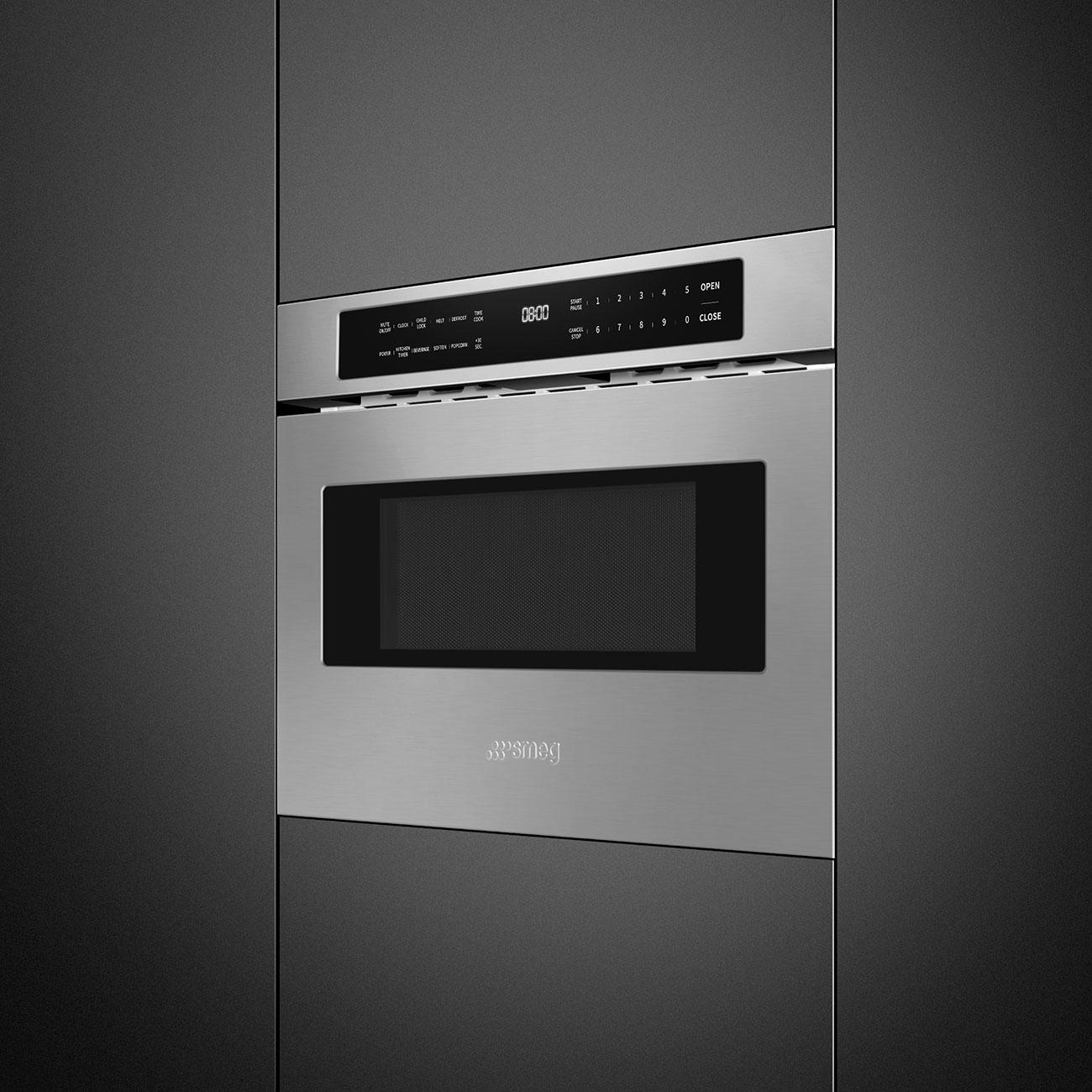 Smeg MWD24XU Microwave Oven Stainless Steel And Glass Mwd24Xu