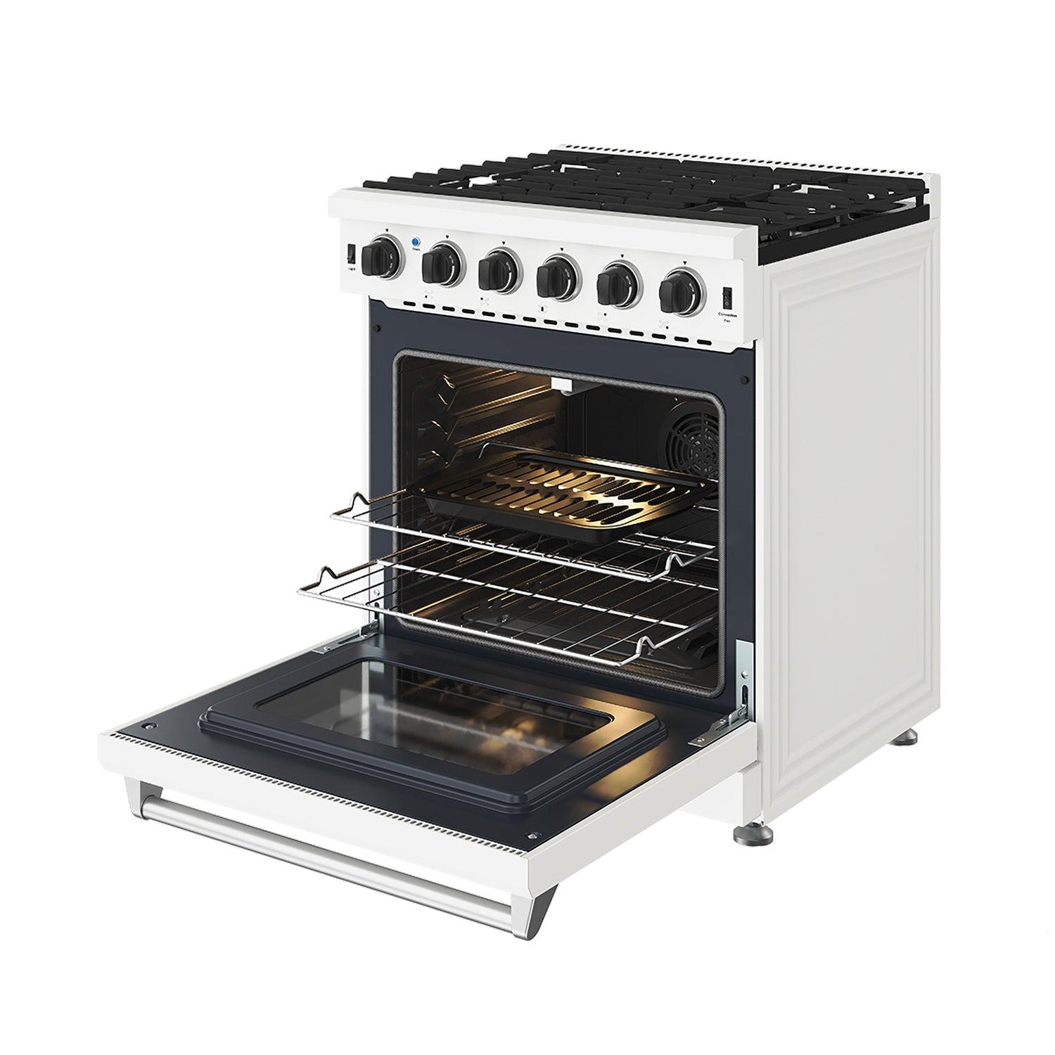 Thor Kitchen LRG3001UW 30 Inch Professional Gas Range In White