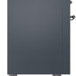 Ilve UPI366NMPBGC Nostalgie Ii 36 Inch Electric Freestanding Range In Blue Grey With Chrome Trim