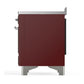 Ilve UMIB48QNR3BUC Ilve Umib48Qnr3Buc Majestic Iii 48 Inch Induction Range With 6 Elements, 5.02 Cu. Ft. Total Oven Capacity (Solid Door, Burgundy, Chrome)