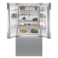 Bosch B36CT84ENS 800 Series, French Door Bottom Freezer, Multi Door, 36'', Brushed Steel (With Anti-Fingerprint), Total No Frost
