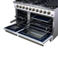 Forno FFSGS623948WHT Forno Massimo 48-Inch White Freestanding Gas Range, 8 Burners, True Convection Oven