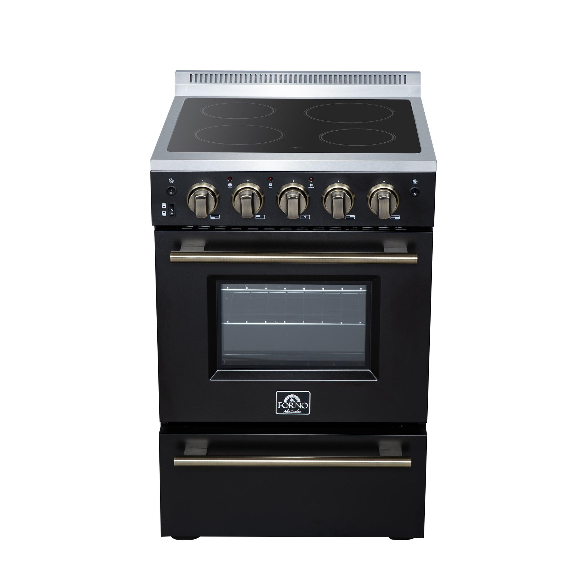 Forno FFSEL606924BLK Forno Loiano 24 Inch Freestanding Electric Range In Black