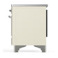 Ilve UMDIB40QNR3AWC Ilve Umdib40Qnr3Awc Majestic Iii 40 Inch Induction Range With 6 Elements, 3.82 Cu. Ft. Total Oven Capacity (Solid Door, Antique White, Chrome)
