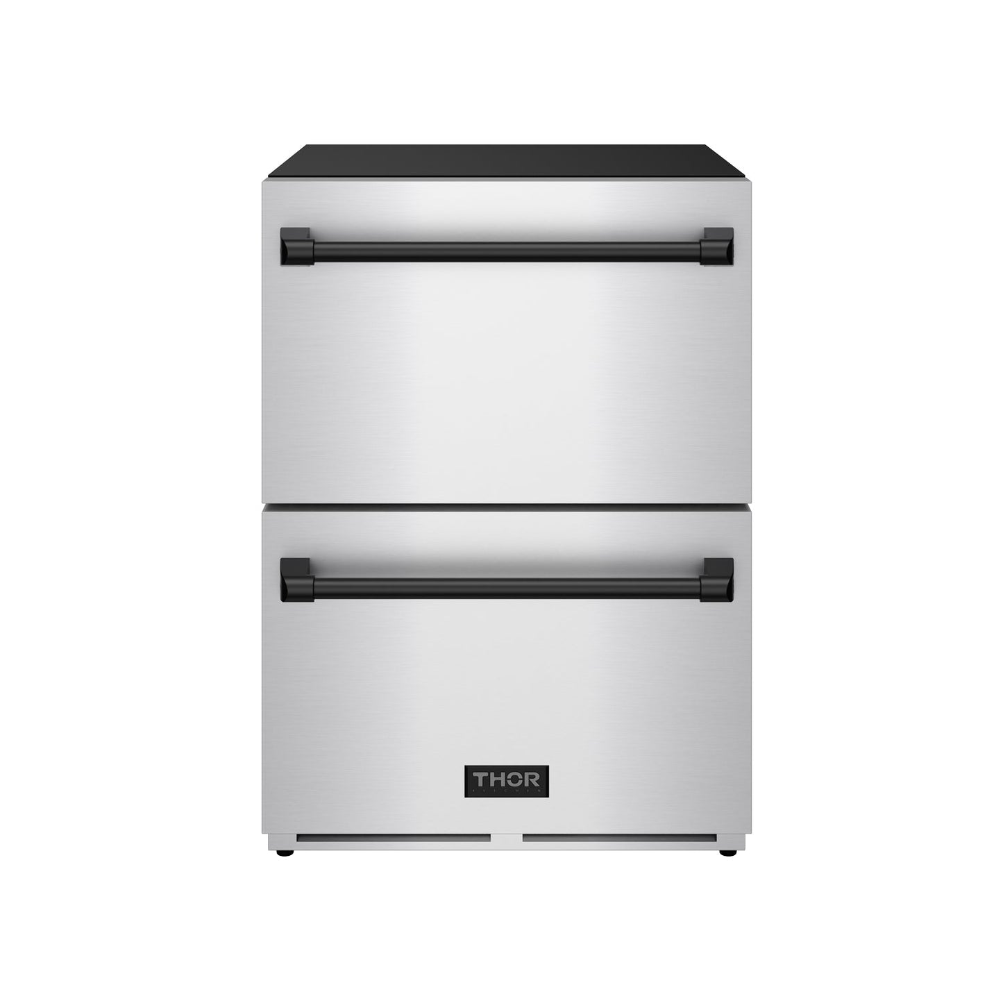 Thor Kitchen RF24UBLK 24 Inch Undercounter Built-In Or Freestanding Drawer Refrigerator - Stainless Steel/Black Gordon Ramsay Series