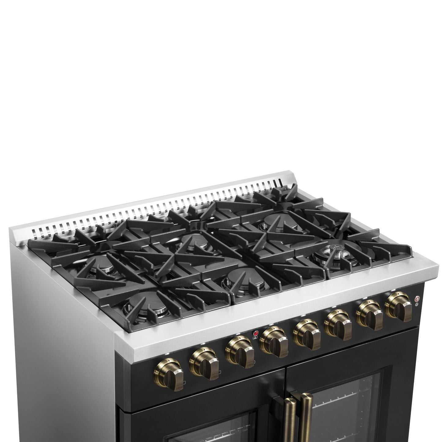 Forno FFSGS635636BLK Forno Galiano 36-Inch Freestanding French Door Dual Fuel Range Black