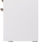 Ilve UPI366NMPWHB Nostalgie Ii 36 Inch Electric Freestanding Range In White With Bronze Trim
