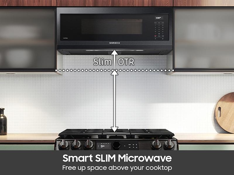 Samsung ME11F7510MT 1.1 Cu. Ft. Smart Slim Over-The-Range Microwave With 400 Cfm Ventilation In Matte Black Steel