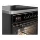 Ilve UMIB30NR3BKB Ilve Umib30Nr3Bkb Majestic Iii 30 Inch Induction Range With 4 Elements, 4 Cu. Ft. Oven Capacity (Triple Glass Door, Glossy Black, Burnished)