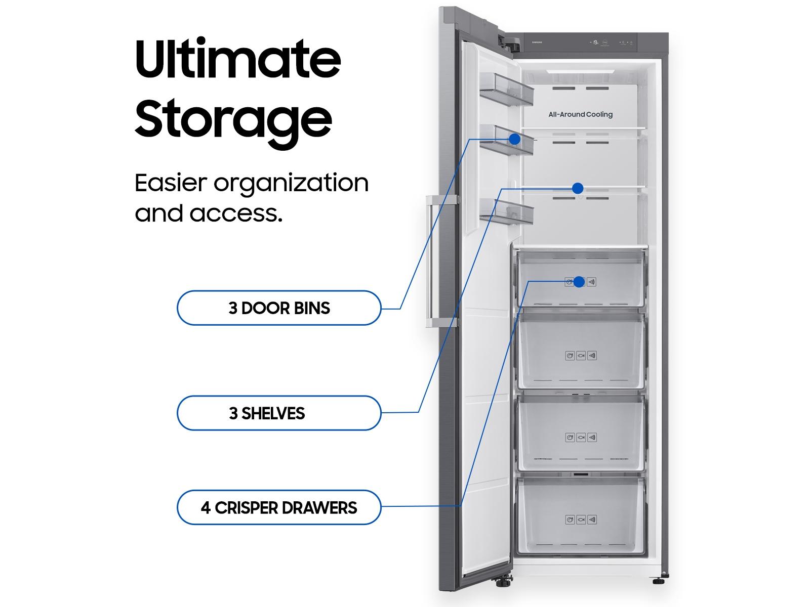 Samsung RZ40H11PET Convertible Upright Freezer Full-Flex Convertible Precise Cooling 11.4 Cu. Ft.