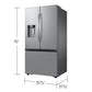 Samsung RF27CG5B30SR Bespoke Ai 3-Door French Door Mega Capacity External Water & Ice Dispenser 26 Cu. Ft.
