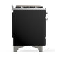 Ilve UM48FSQNR3BKCLP Ilve Um48Fsqnr3Bkclp Majestic Iii 48 Inch Dual Fuel Range With 5 Black Brass Burners, Griddle And French Top, Dual Function Burner Up To 25,000 Btu (Liquid Propane, Solid Door, Glossy Black, Chrome)