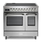 Verona VUFSIE365DSS Verona Vufsie365Dss 36 Inch Ultima Collection Double Oven Induction Range With 5 Elements, 4.1 Cu. Ft. Oven Total Capacity
