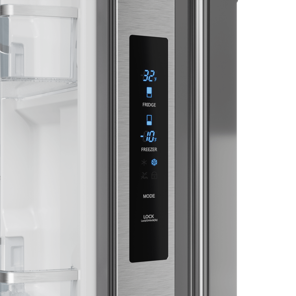 Thor Kitchen RF3017FFD99 30 Inch 17.7 Cu Ft French Door Counter Depth Refrigerator With Ice Maker In Stainless Steel Gordon Ramsay Series - Rf3017Ffd99