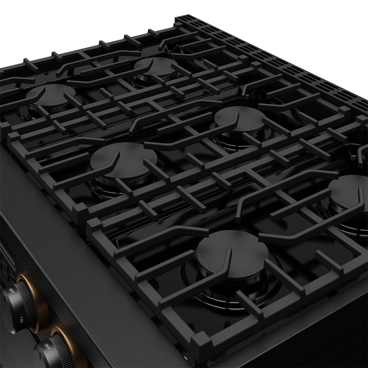 Thor Kitchen ARG36BLPBRZ 36 Inch Liquid Propane Range In Black And Bronze- Contemporary Professional