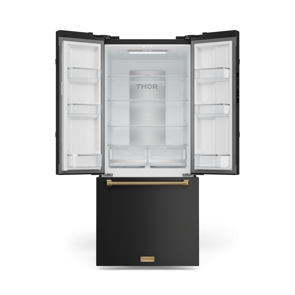 Thor Kitchen RF3017FFD00BRZ 30 Inch 17.7 Cu Ft French Door Counter Depth Refrigerator With Ice Maker In Black/Bronze Gordon Ramsay Series - Rf3017Ffd00-Brz
