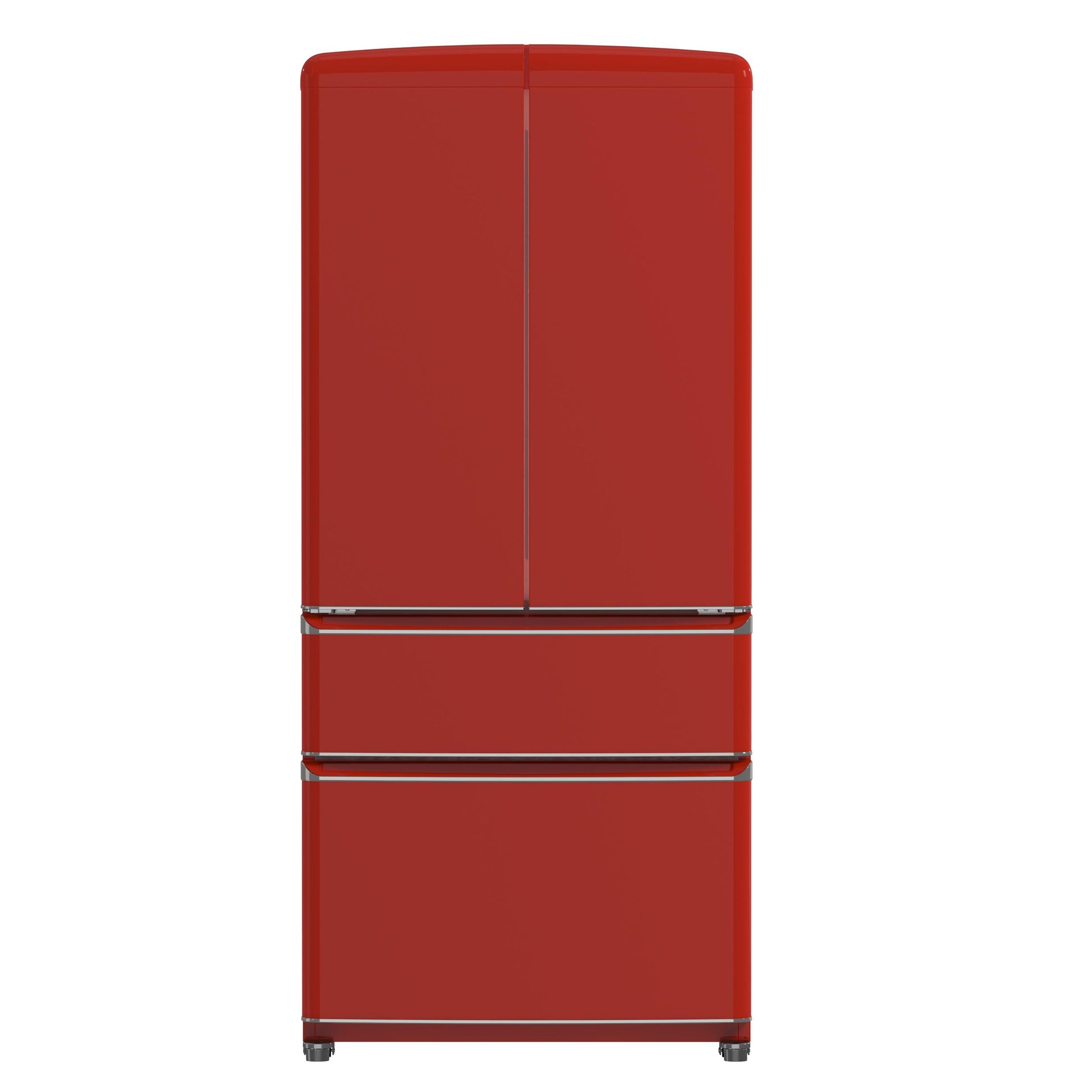 Forno FFFFD179133RED Forno Luigi 33-Inch French Door Refrigerator, 18 Cu.Ft, Red Finish, Handle-Free Design, Energy Star Certified