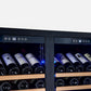 Forno FWCDR664240S Forno Vernazza 40-Inch Side-By-Side Dual Zone Wine Cellar, 25.07 Cu.Ft Capacity, Stainless Steel, Temperature Control, Uv-Protected Glass Door, Wooden Shelves
