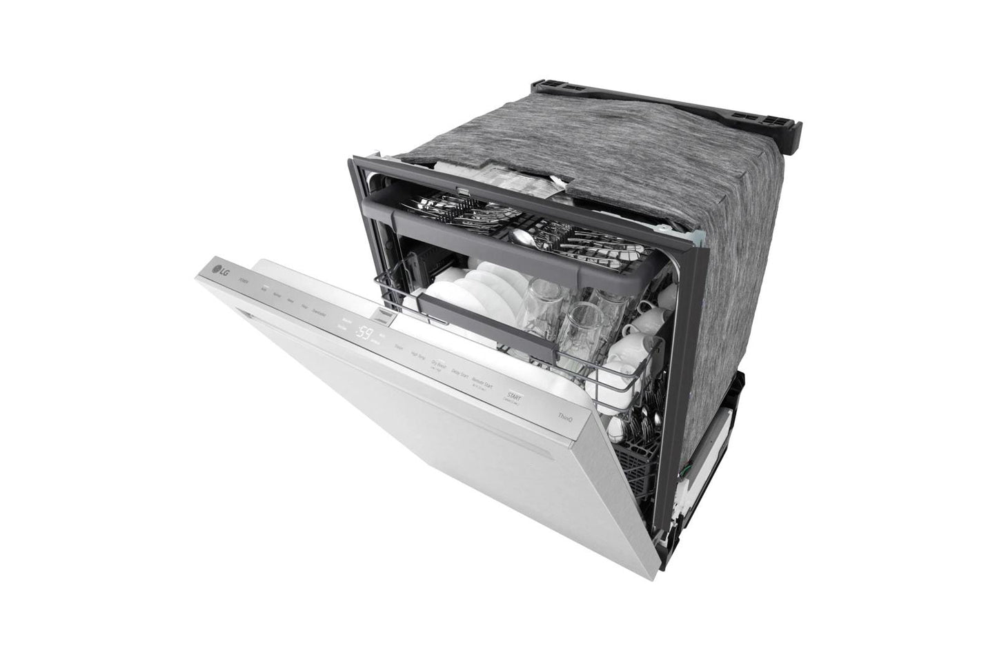 Lg LDNPM545S Smart Flushfit™ Top Control Dishwasher With 1-Hour Wash & Dry, Quadwash® Pro, And Dynamic Heat Dry™ W/Autovent Dry™