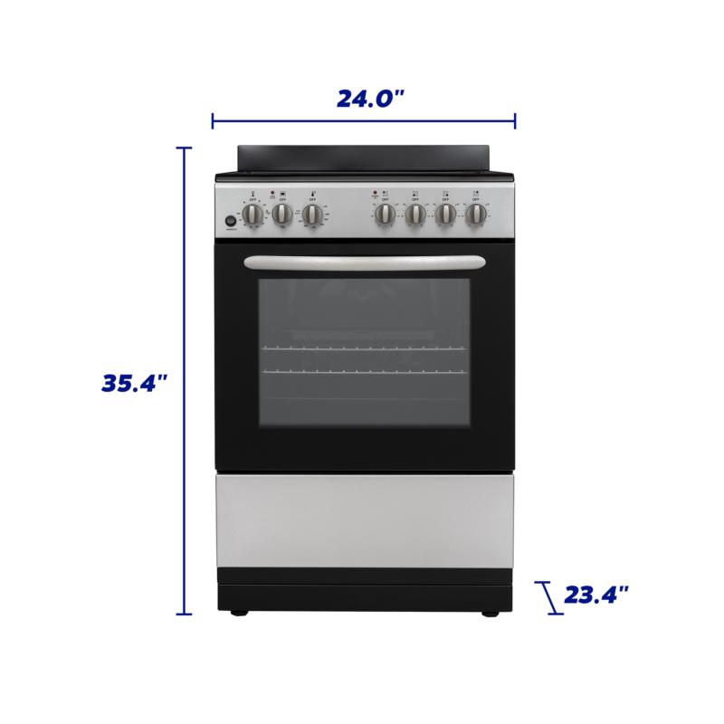 Element Appliance EER244MSCS Element 2.4 Cu. Ft. 24 Electric Range - Stainless Steel (Eer244Mscs)