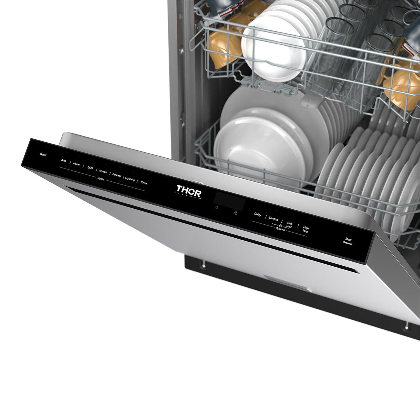 Thor Kitchen TDW24PT 24 Inch Built-In Top Control Dishwasher With Pocket Handle - Stainless Steel