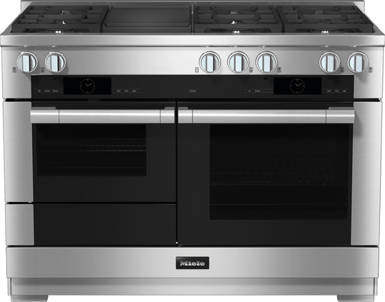 Miele HR19553GDFGR Hr 1955-3 G Df Gr - 48 Inch Range - The Dual Fuel All-Rounder With M Touch For The Highest Demands.