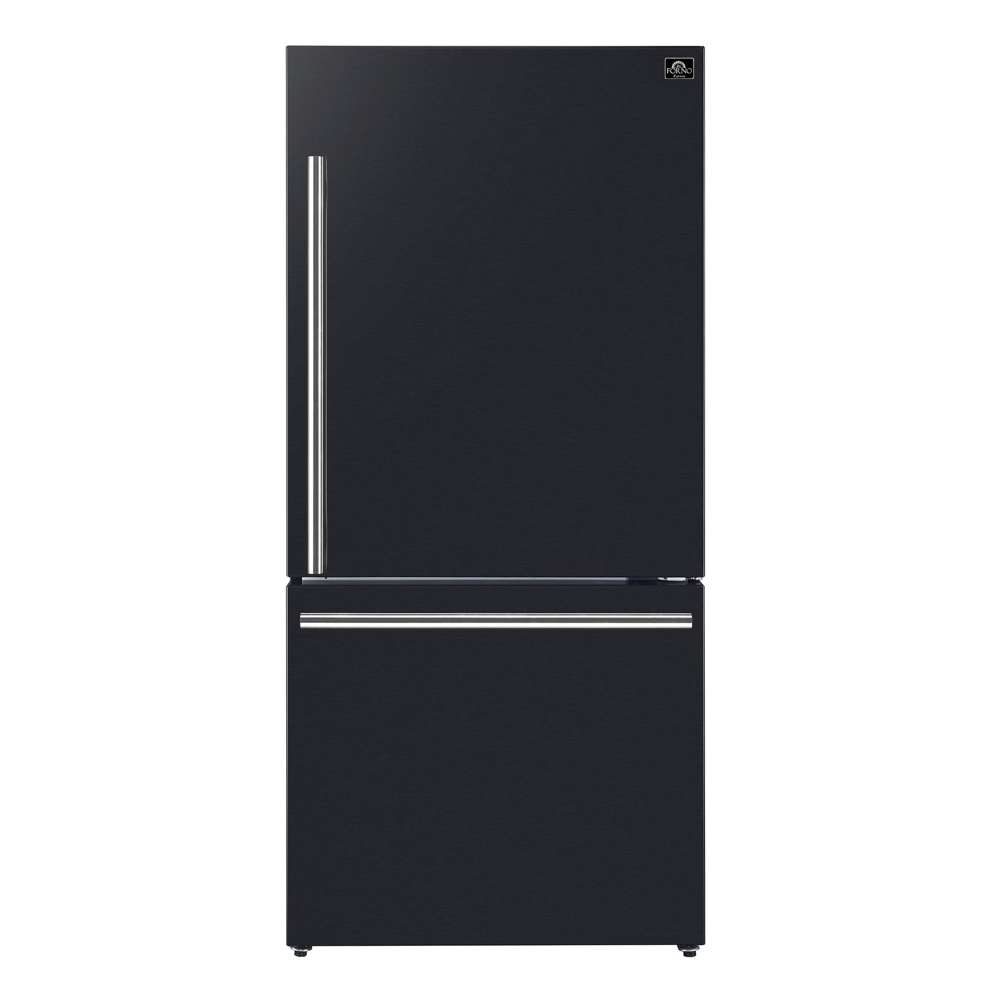 Forno FFFFD178531BLK Forno Milano Espresso 31-Inch Bottom Freezer Refrigerator, Black, 17.2 Cu.Ft Capacity, Energy Efficient