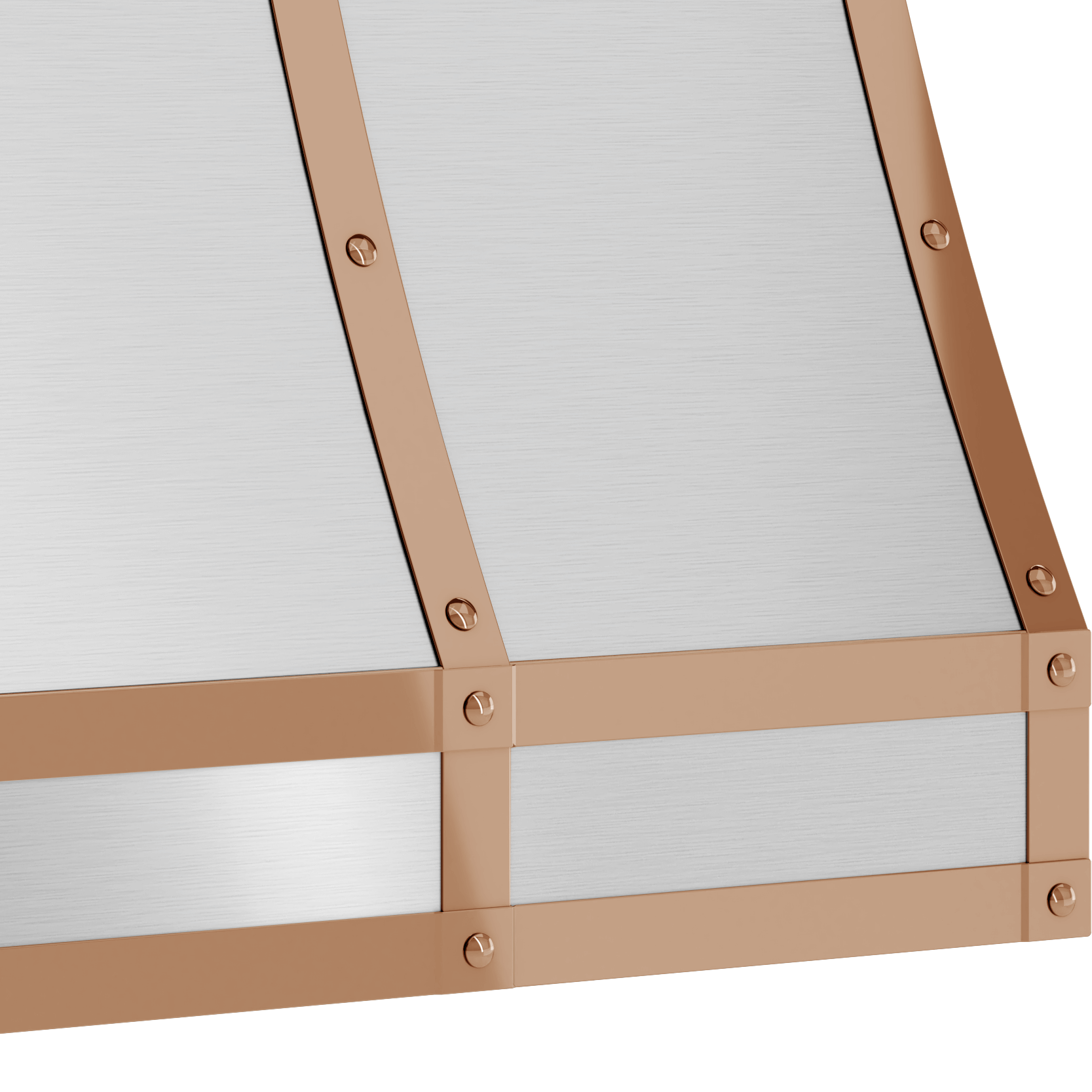 Zephyr BKFT36APC Forte Hood Banding Kit, 36In, Polished Copper Finish