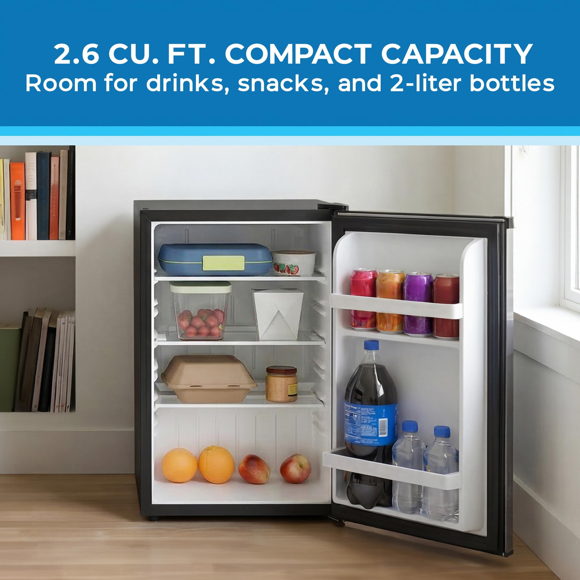 Avanti AVAR26F3S Avanti 2.6 Cu. Ft. Compact Refrigerator With Auto-Defrost, In Stainless (Avar26F3S)