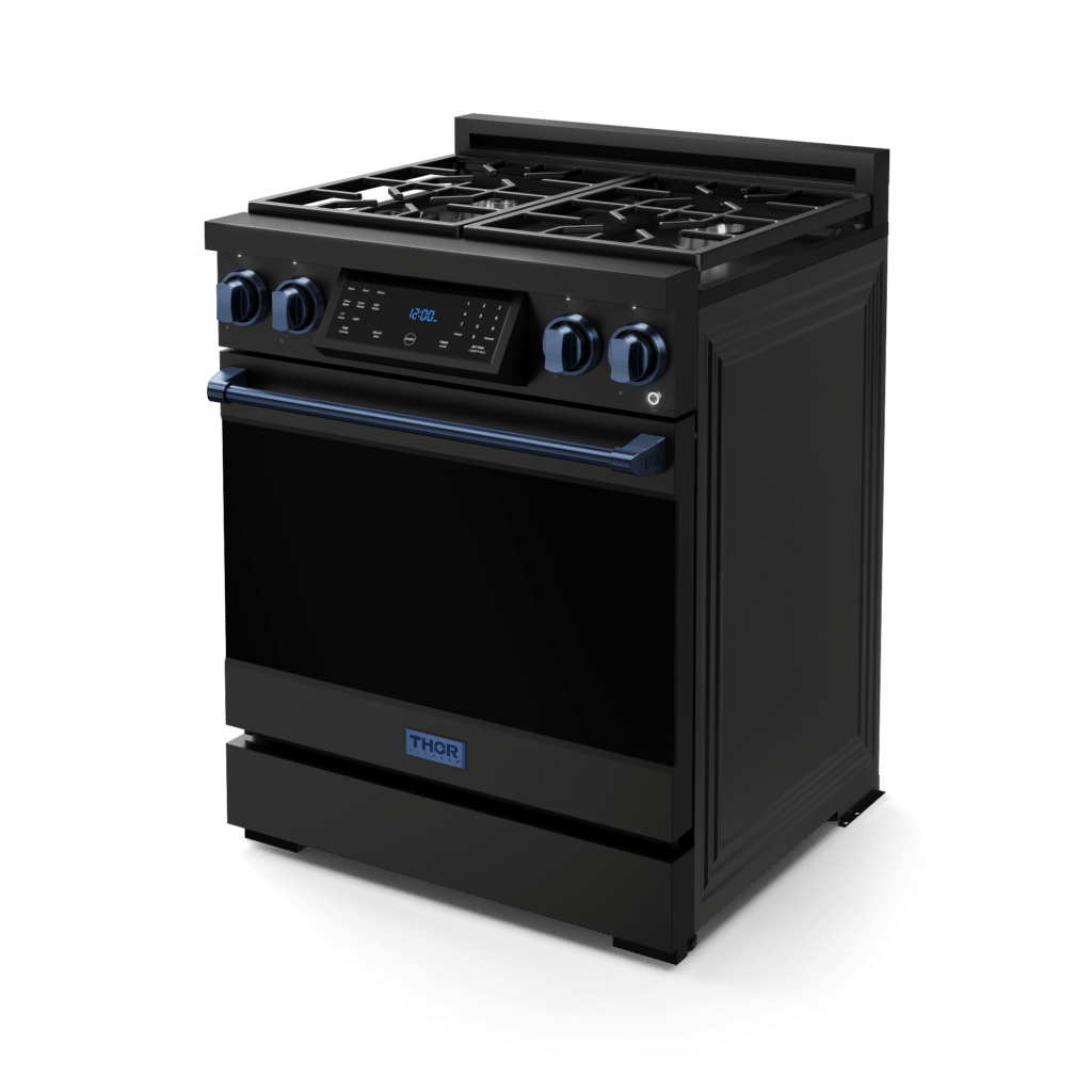 Thor Kitchen RSG30BLPBLU 30 Inch Professional Lp Range With Tilt Panel Touch Control In Matte Black/Blue Gordon Ramsay Series - Rsg30Blp-Blu