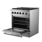 Forno FFSGS619730 Forno Marco 30-Inch Dual Fuel Range, Stainless Steel, 4 Burners, 37,000 Btu, True Convection Oven, Energy Efficient