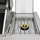 Forno FODKT2520BLK Forno Bulnes 40-Inch Bbq, 95,000 Btu, 5 Burners, Sear & Rotisserie Infrared With Side Burner, Stainless Steel Outdoor Kitchen With 1.8 Cu.Ft. Beverage Center & Black Granite Countertops