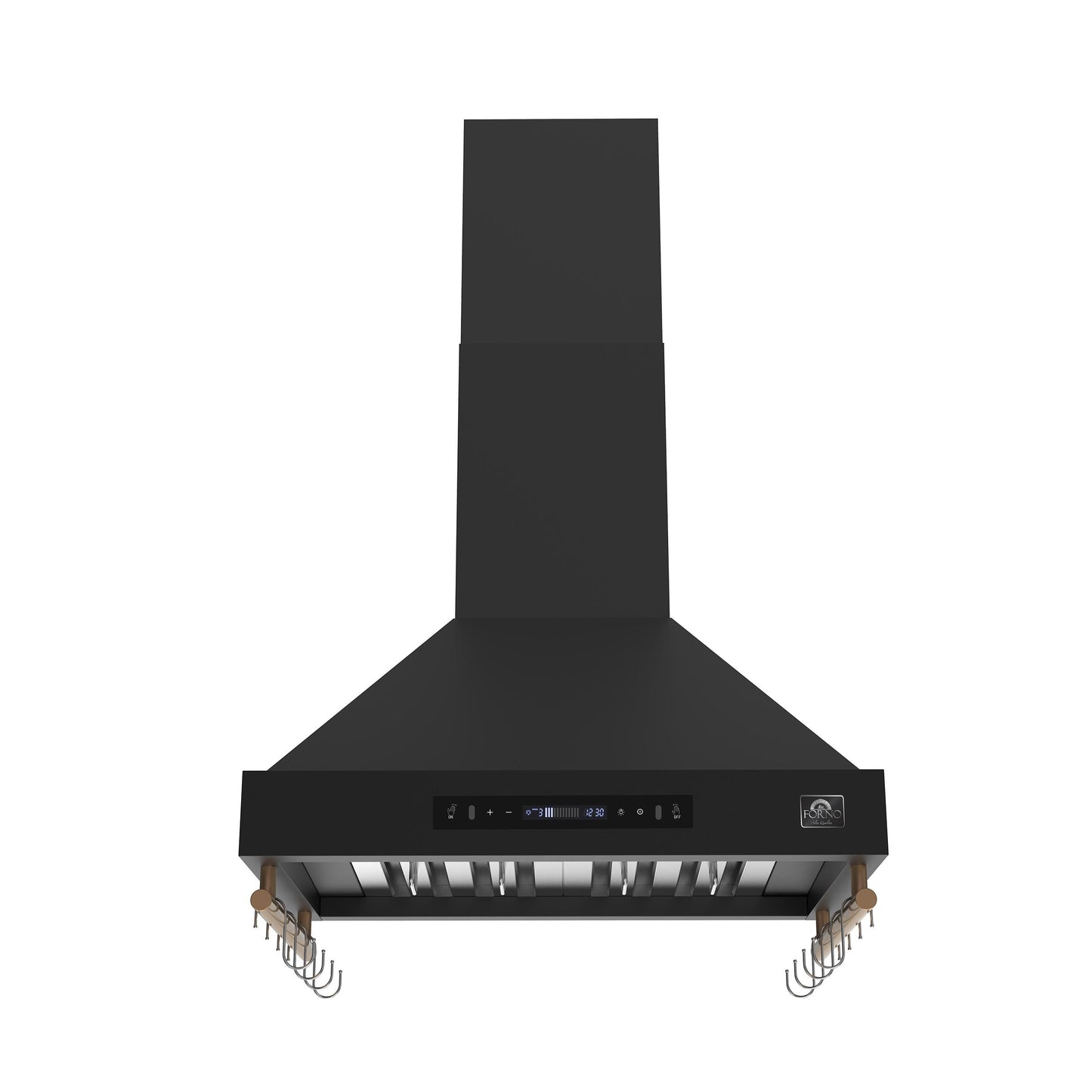 Forno FRHWM550330BLK Forno Venezia 30 Inch Wall-Mounted Range Hood In Black With Touch Controls And Baffle Filters