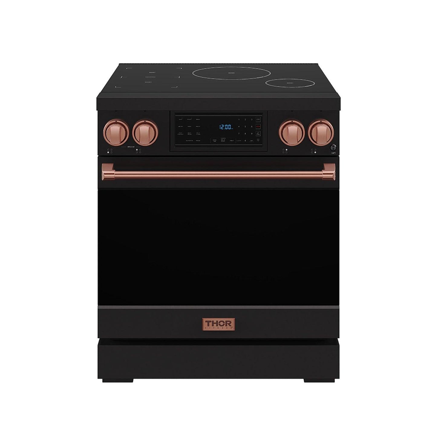Thor Kitchen RSI30BRSG 30 Inch Professional Induction Range With Tilt Panel Touch Control In Black And Rose Gold Gordon Ramsay Series
