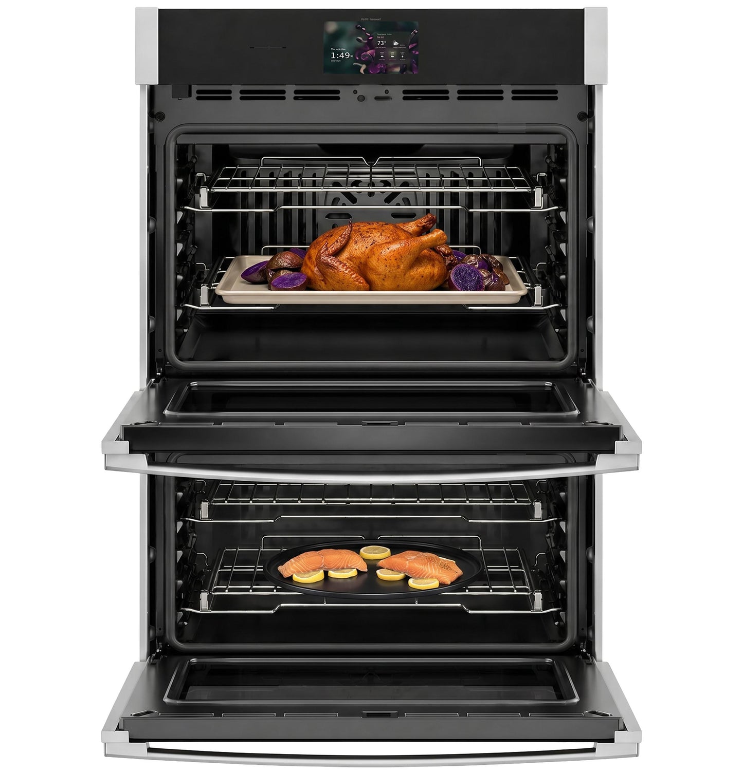 Ge Appliances PTD7000SZSS Ge Profile™ 30" Smart Built-In Convection Double Wall Oven With No Preheat Air Fry And Precision Cooking