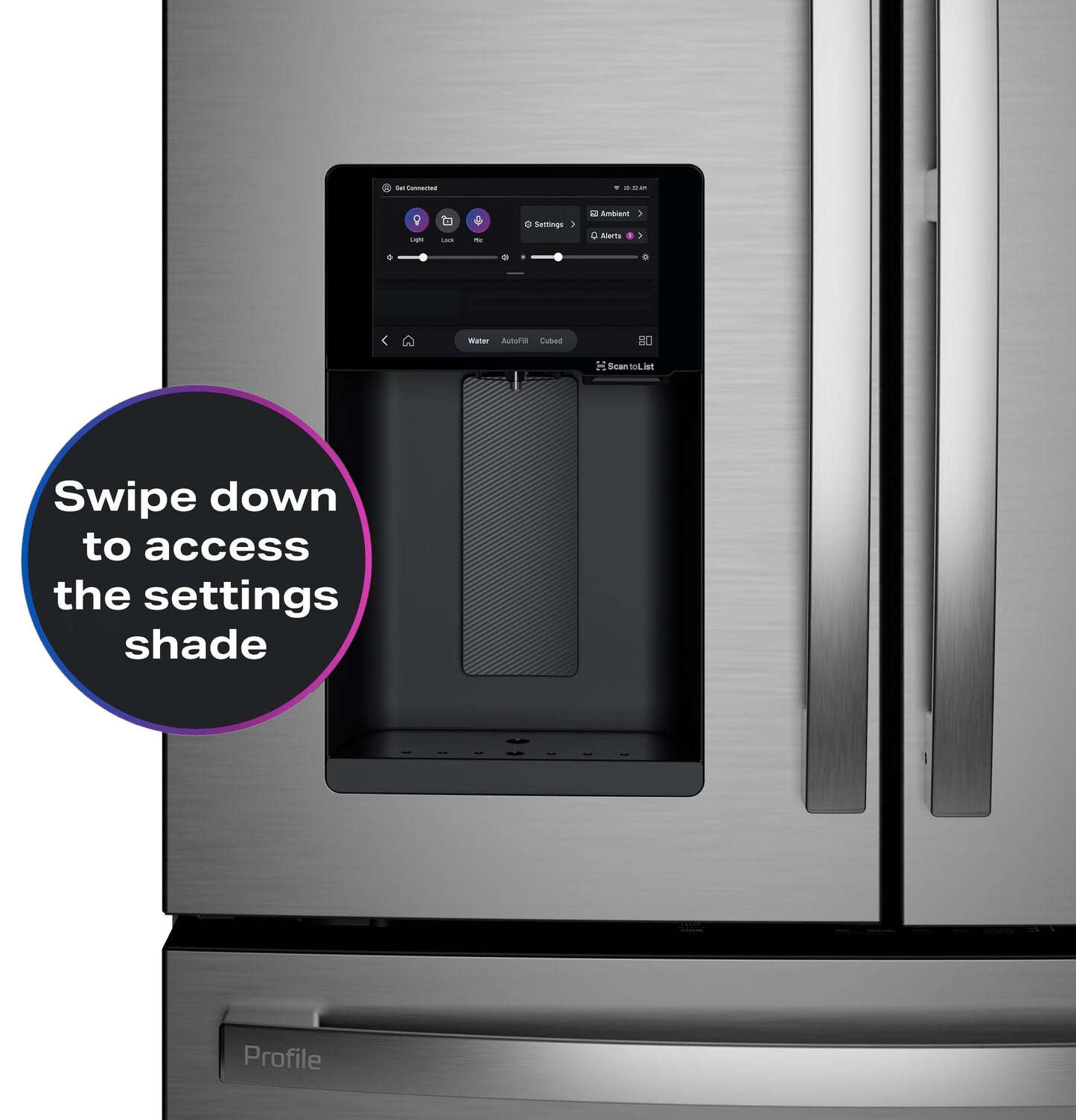 Ge Appliances PVD28HYYFS Ge Profile™ Energy Star® 27.9 Cu. Ft. Smart 4-Door French-Door Refrigerator With Kitchen Assistant™