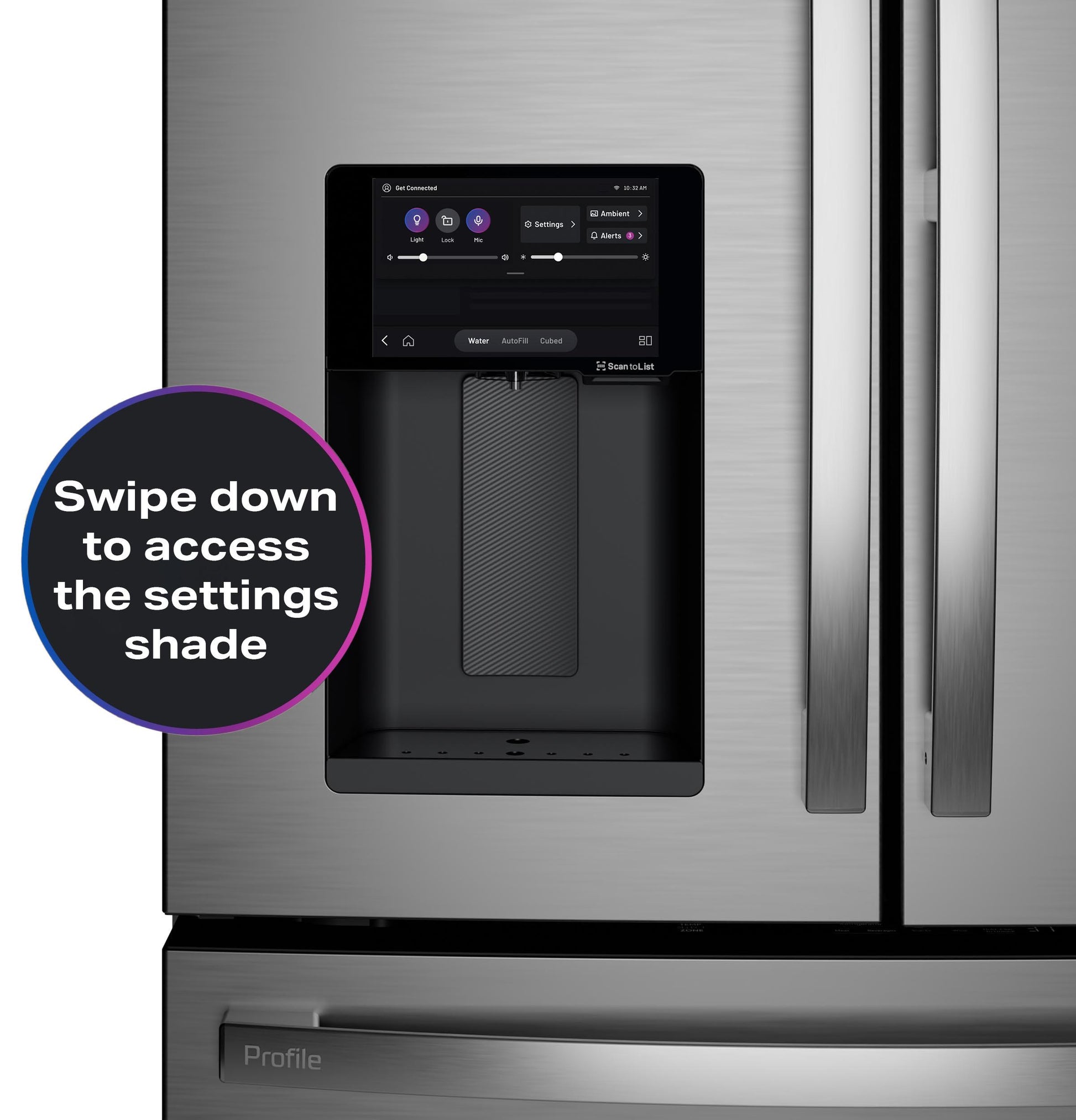 Ge Appliances PVD28HYYFS Ge Profile™ Energy Star® 27.9 Cu. Ft. Smart 4-Door French-Door Refrigerator With Kitchen Assistant™