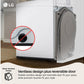 Lg DLHC8402W 7.3 Cu. Ft. Ultra Large Capacity Smart Rear Control Ventless Dryer With Dual Inverter Heat Pump Technology And Inverter Direct Drive Motor System