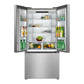 Verona VEFFD3316RISL Verona Veffd3316Risl 33 Inch Freestanding French Door Refrigerator With 16.5 Cu. Ft. Capacity, Automatic Ice Maker, Recessed Handle