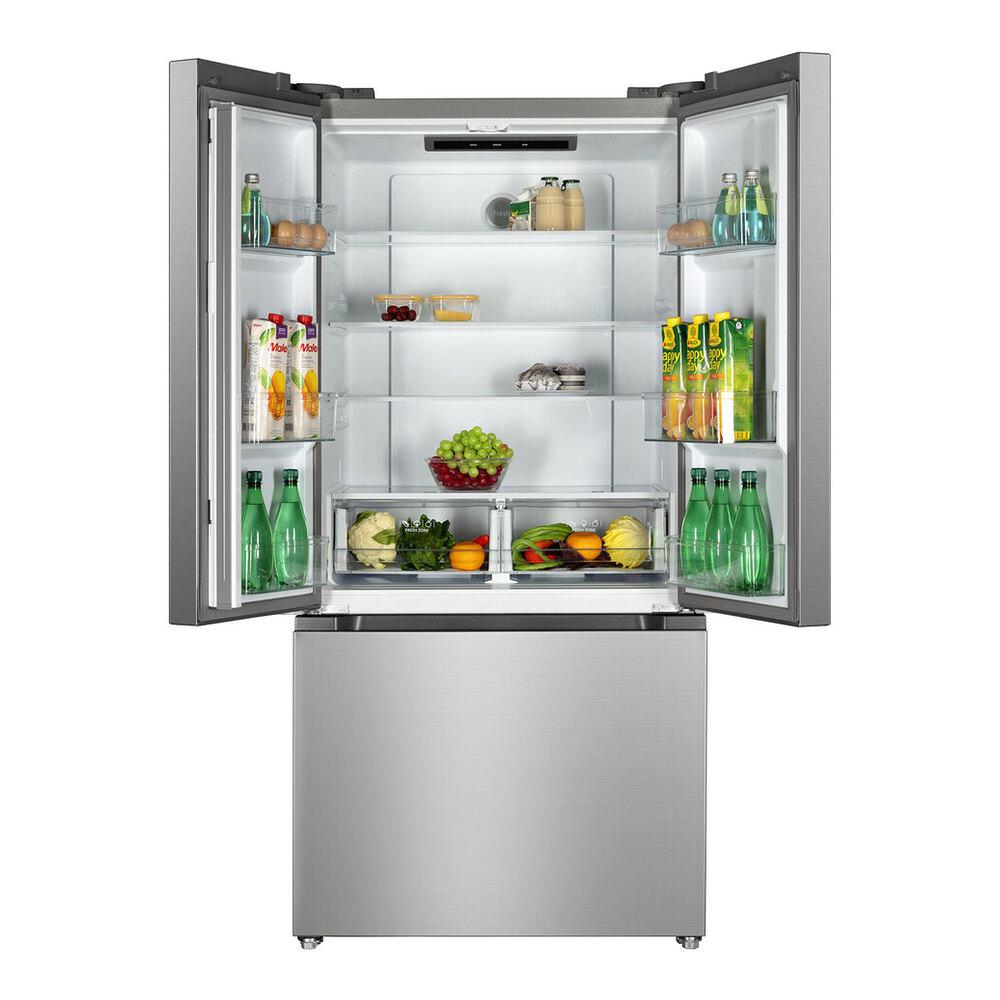 Verona VEFFD3316RISL Verona Veffd3316Risl 33 Inch Freestanding French Door Refrigerator With 16.5 Cu. Ft. Capacity, Automatic Ice Maker, Recessed Handle