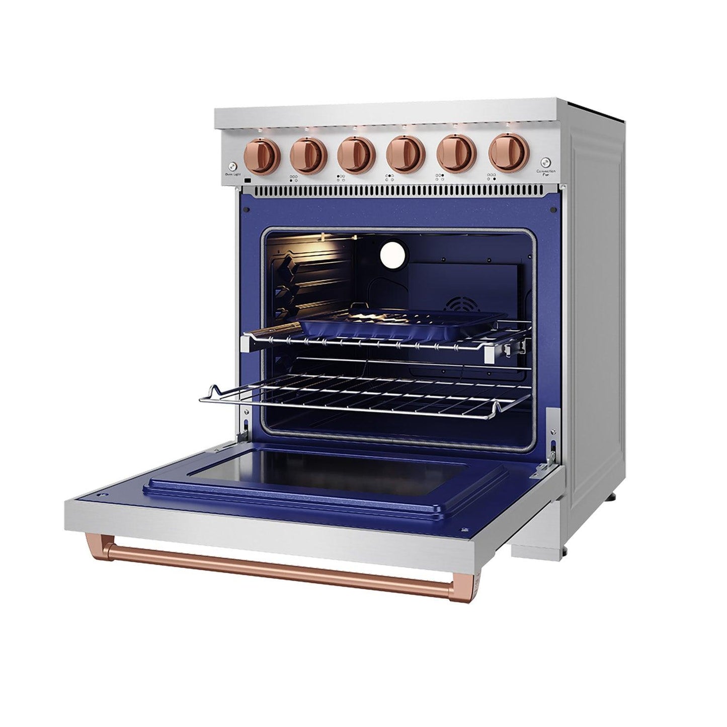 Thor Kitchen RSE30PRSG 30 Inch Professional Electric Range With Precision Knob Control In Stainless Steel And Rose Gold Gordon Ramsay Series