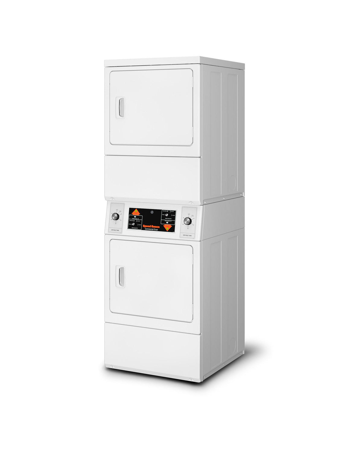Speed Queen SSEMNAGS173TW01 Commercial Electric Stacked Dryers With Push-To-Start Controls