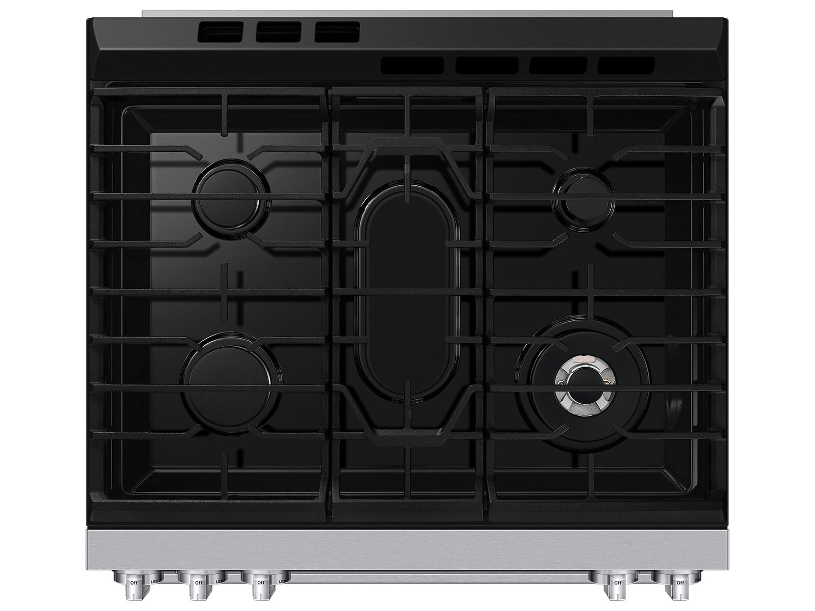 Samsung NSG90H63SRAA Bespoke Smart Slide-In Dual Fuel Range Pro Style Elite Design Illuminated Knobs Air Fry Max
