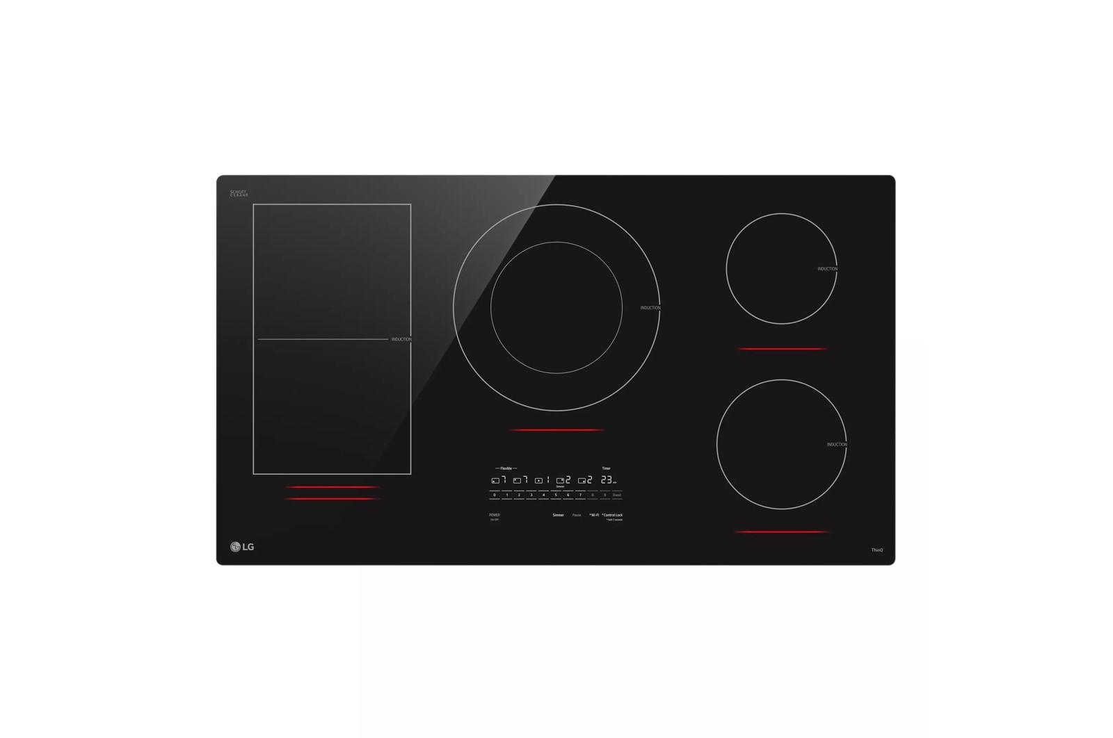 Lg CBIH3617BE 36" Smart Induction Cooktop With Ultraheat™ 5.0Kw Element