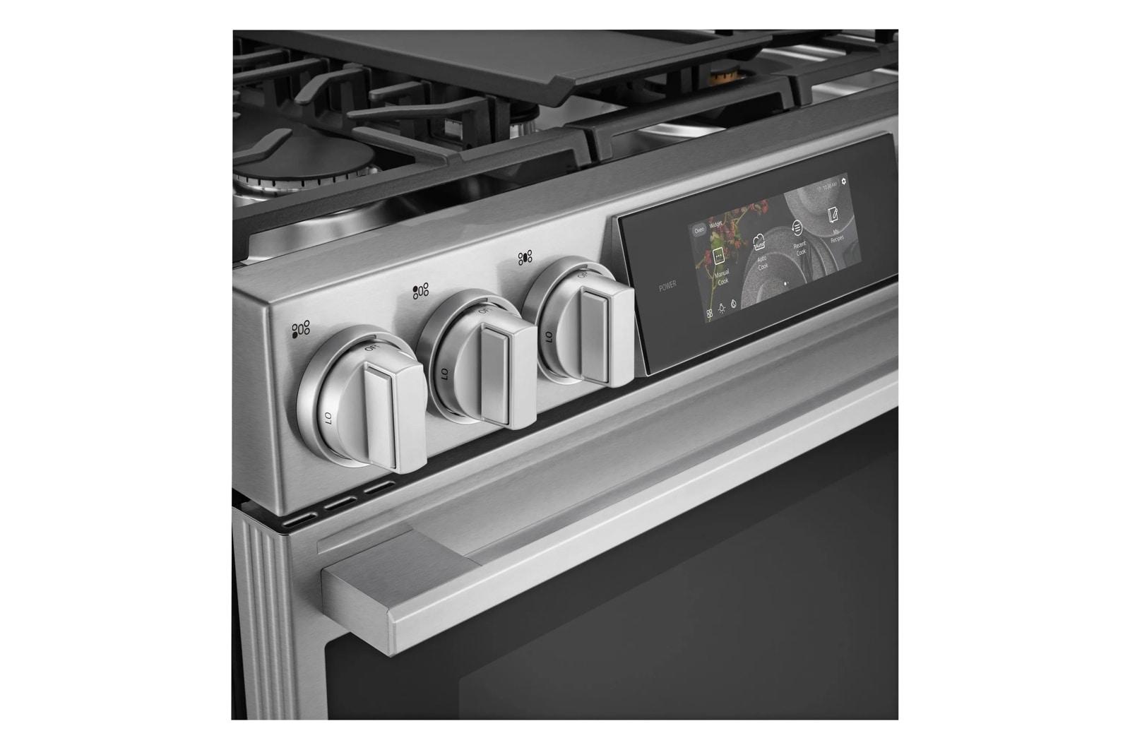 Lg LSGU6339X Lg Signature 6.3 Cu. Ft. Smart Gas Slide-In Range With Dynamic Probake Convection®, Air Fry, Air Sous Vide, Pizza Mode And Ai Gourmet Camera