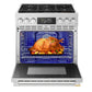 Lg LPGU6319Y Lg Signature 6.3 Cu. Ft. Smart Gas Slide-In Pro Range With Dynamic Probake® Convection, Air Fry, Air Sous Vide And Roast Mode