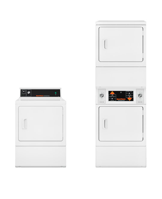 Speed Queen SDEMNRGS173TW01 Commercial, Push-To-Start Electric Dryer