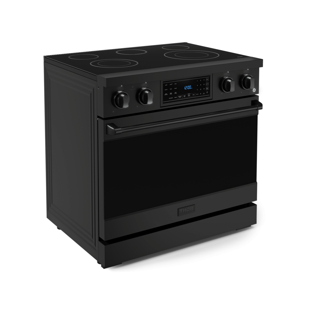 Thor Kitchen RSE36B 36 Inch Professional Electric Range With Tilt Panel Touch Control In Black Gordon Ramsay Series - Rse36B